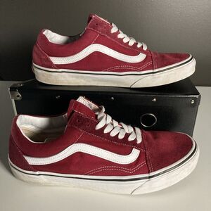 VANS Off the Wall Racing Red/White Skater Shoes (Mens Size 9) 751505 • Grunge